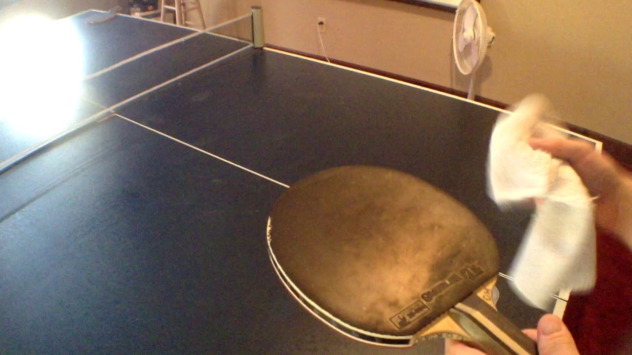 clean ping pong paddle