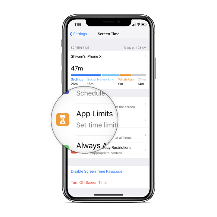 see screen time on iphone