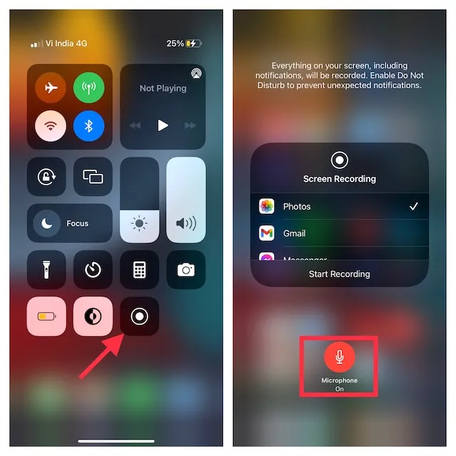 enable screen recording on iphone